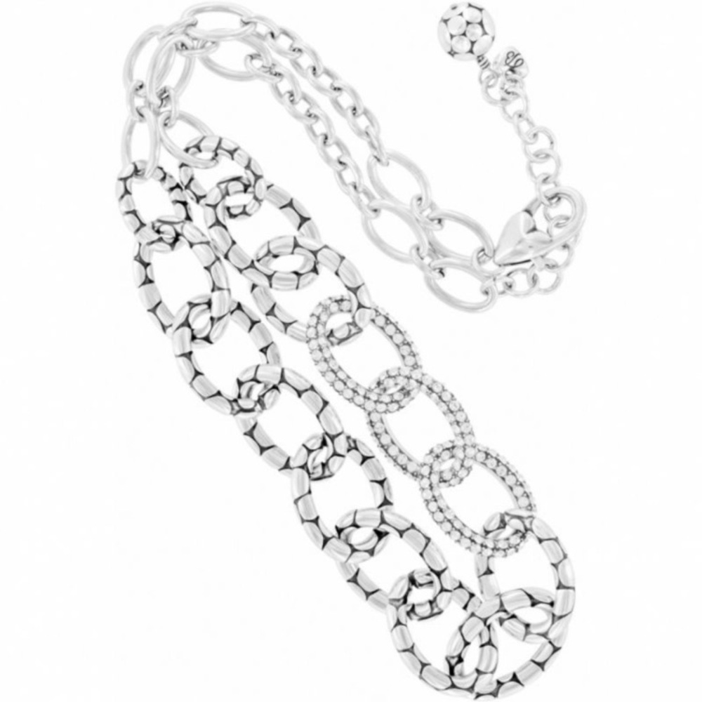 Like new Brighton Pebble Pave Necklace and Bracelet with Swarovski Crystals